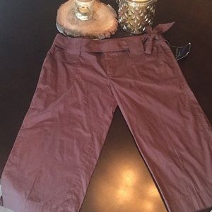 Rampage cropped pants with belt